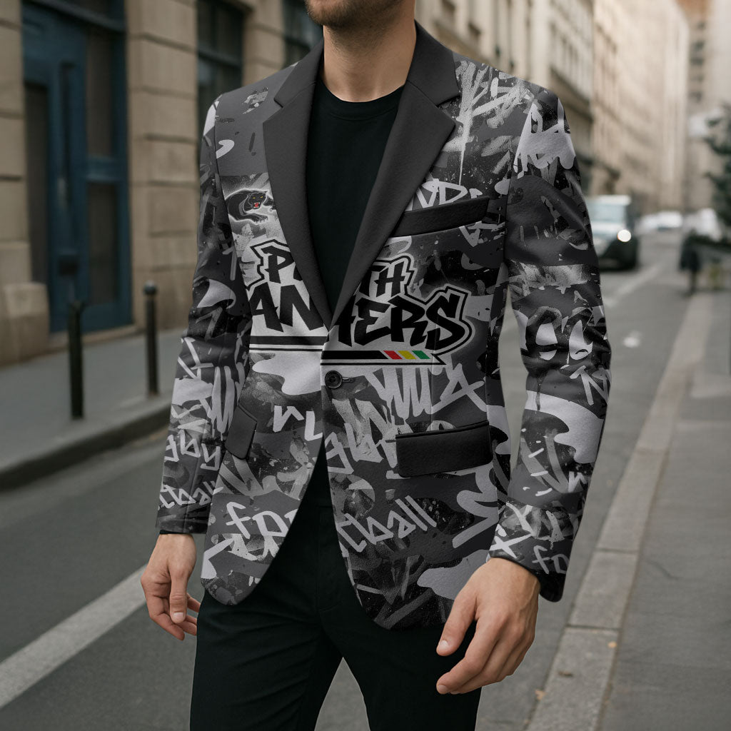 Penrith Panthers Rugby Blazer Graffiti Typography Urban Camo Abstract Street Style