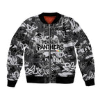 Penrith Panthers Rugby Bomber Jacket Graffiti Typography Urban Camo Abstract Street Style
