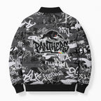Penrith Panthers Rugby Bomber Puffer Jacket Graffiti Typography Urban Camo Abstract Street Style