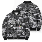 Penrith Panthers Rugby Bomber Puffer Jacket Graffiti Typography Urban Camo Abstract Street Style