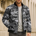 Penrith Panthers Rugby Bomber Puffer Jacket Graffiti Typography Urban Camo Abstract Street Style