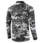Penrith Panthers Rugby Button Sweatshirt Graffiti Typography Urban Camo Abstract Street Style
