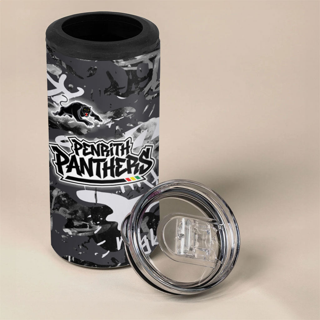 Penrith Panthers Rugby 4 in 1 Can Cooler Tumbler Graffiti Typography Urban Camo Abstract Street Style