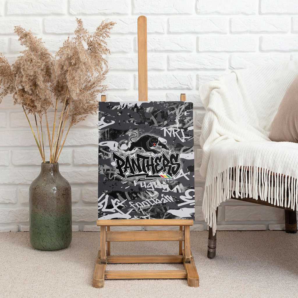 Penrith Panthers Rugby Canvas Wall Art Graffiti Typography Urban Camo Abstract Street Style