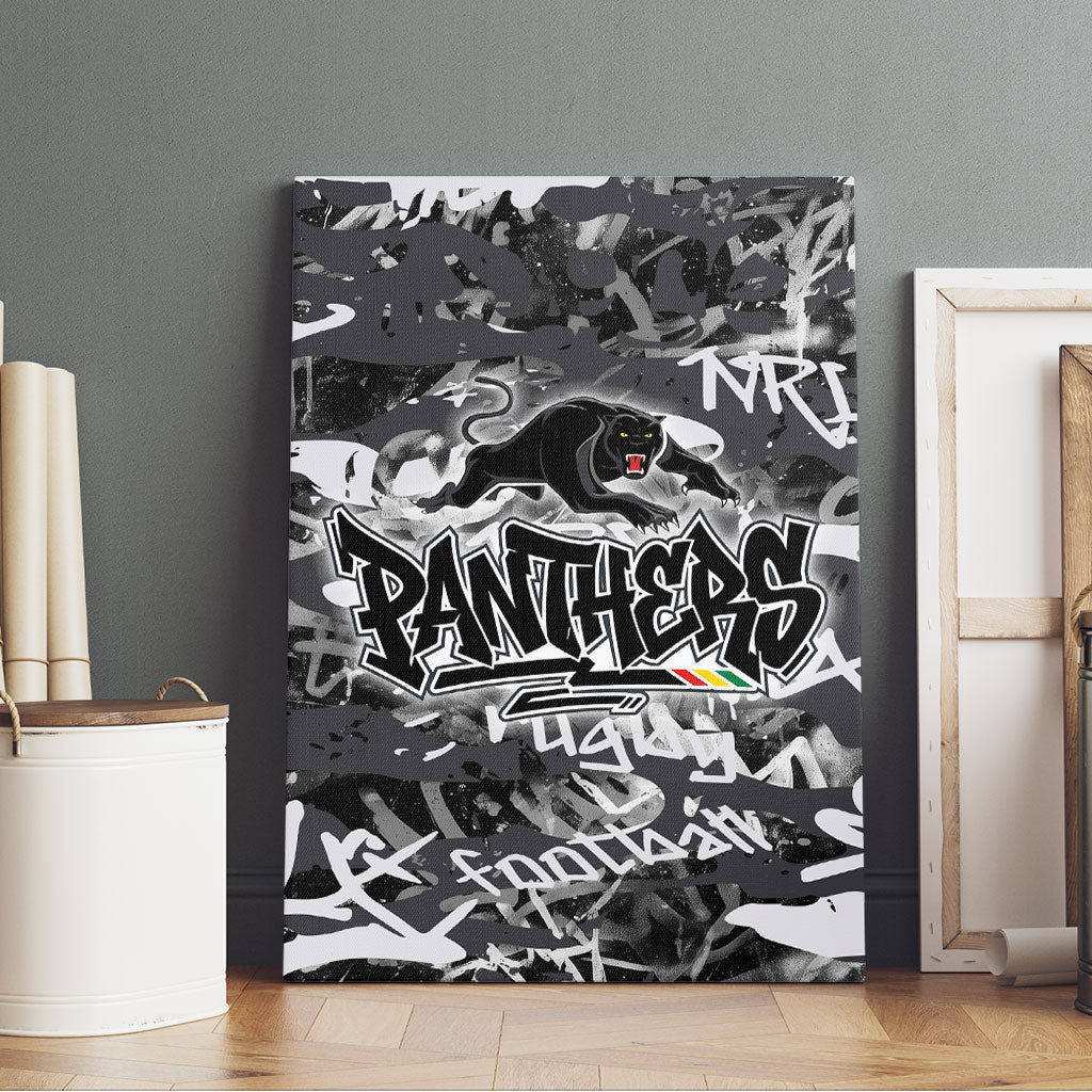 Penrith Panthers Rugby Canvas Wall Art Graffiti Typography Urban Camo Abstract Street Style