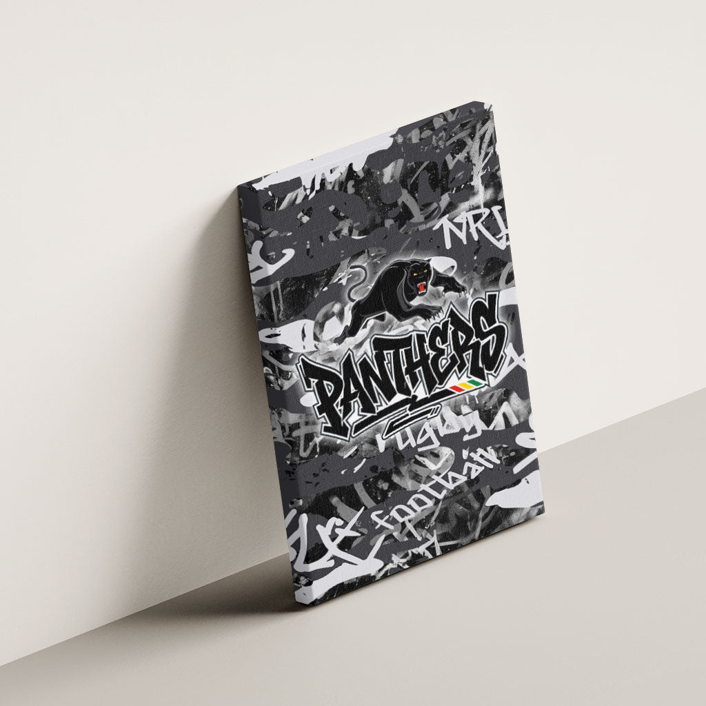 Penrith Panthers Rugby Canvas Wall Art Graffiti Typography Urban Camo Abstract Street Style