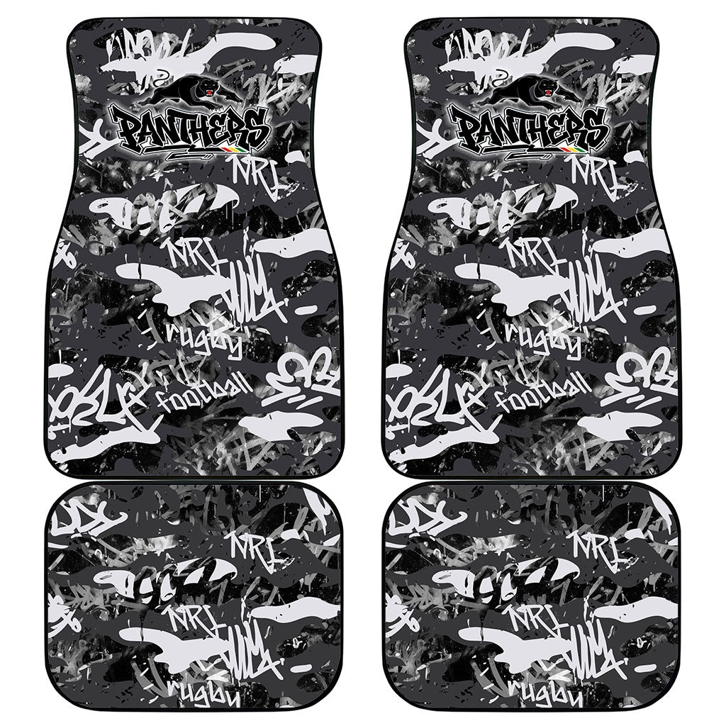 Penrith Panthers Rugby Car Mats Graffiti Typography Urban Camo Abstract Street Style