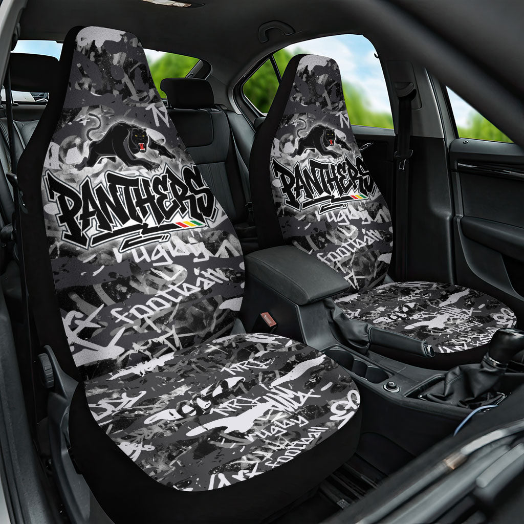 Penrith Panthers Rugby Car Seat Cover Graffiti Typography Urban Camo Abstract Street Style