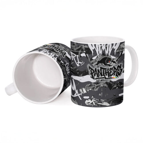 Penrith Panthers Rugby Ceramic Mug Graffiti Typography Urban Camo Abstract Street Style