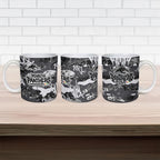 Penrith Panthers Rugby Ceramic Mug Graffiti Typography Urban Camo Abstract Street Style