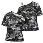Penrith Panthers Rugby Cross Shoulder Shirt Graffiti Typography Urban Camo Abstract Street Style
