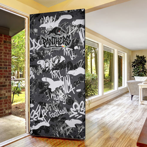 Penrith Panthers Rugby Door Cover Graffiti Typography Urban Camo Abstract Street Style
