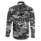 Penrith Panthers Rugby Family Matching Mermaid Dress and Hawaiian Shirt Graffiti Typography Urban Camo Abstract Street Style