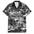 Penrith Panthers Rugby Family Matching Puletasi and Hawaiian Shirt Graffiti Typography Urban Camo Abstract Street Style