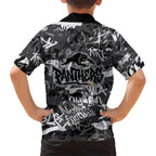 Penrith Panthers Rugby Family Matching Tank Maxi Dress and Hawaiian Shirt Graffiti Typography Urban Camo Abstract Street Style