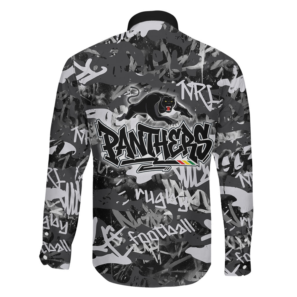Penrith Panthers Rugby Family Matching Tank Maxi Dress and Hawaiian Shirt Graffiti Typography Urban Camo Abstract Street Style