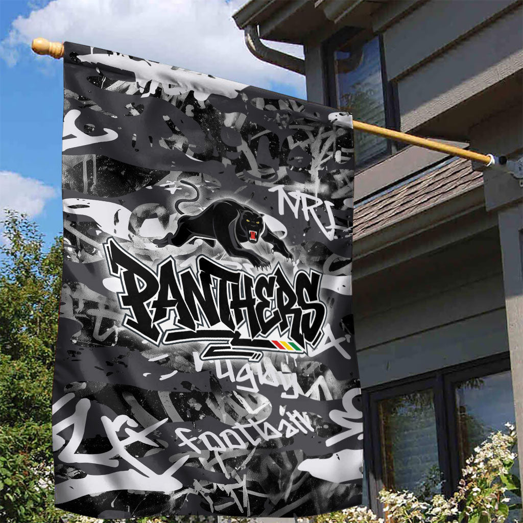 Penrith Panthers Rugby Garden Flag Graffiti Typography Urban Camo Abstract Street Style