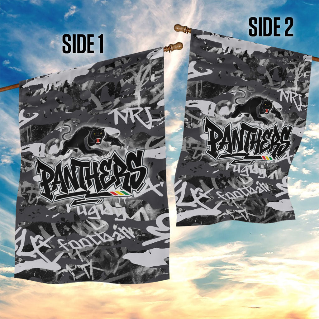 Penrith Panthers Rugby Garden Flag Graffiti Typography Urban Camo Abstract Street Style