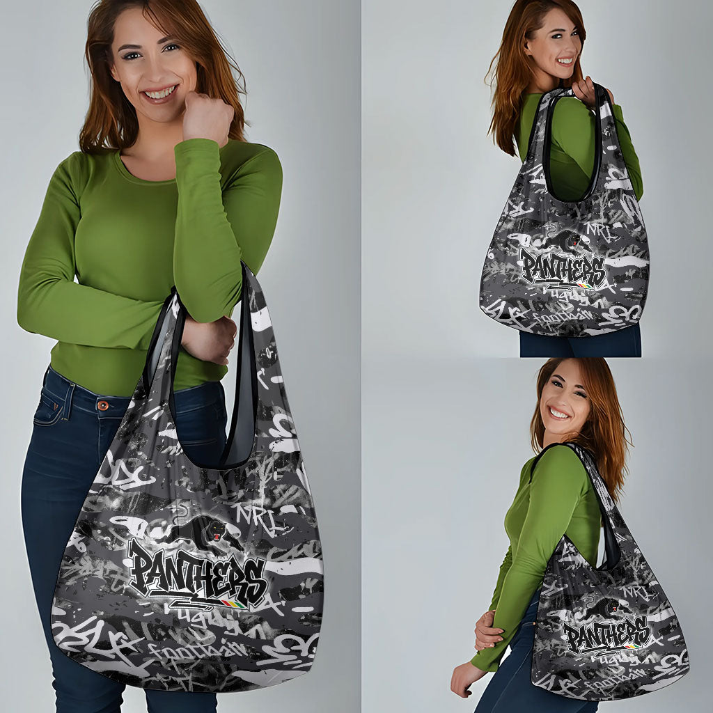 Penrith Panthers Rugby Grocery Bag Graffiti Typography Urban Camo Abstract Street Style