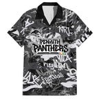 Penrith Panthers Rugby Hawaiian Shirt Graffiti Typography Urban Camo Abstract Street Style