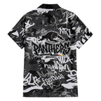 Penrith Panthers Rugby Hawaiian Shirt Graffiti Typography Urban Camo Abstract Street Style