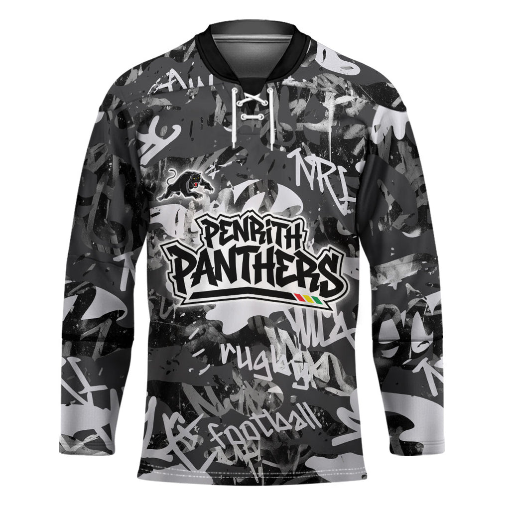 Penrith Panthers Rugby Hockey Jersey Graffiti Typography Urban Camo Abstract Street Style