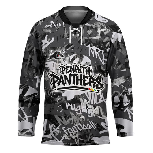 Penrith Panthers Rugby Hockey Jersey Graffiti Typography Urban Camo Abstract Street Style
