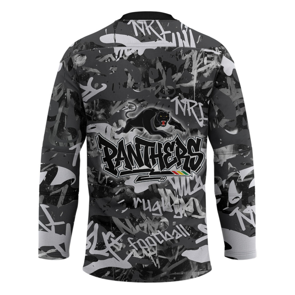 Penrith Panthers Rugby Hockey Jersey Graffiti Typography Urban Camo Abstract Street Style