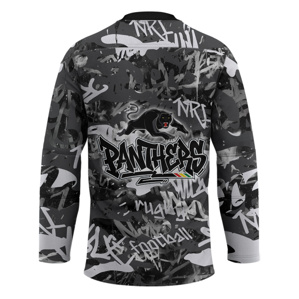 Penrith Panthers Rugby Hockey Jersey Graffiti Typography Urban Camo Abstract Street Style