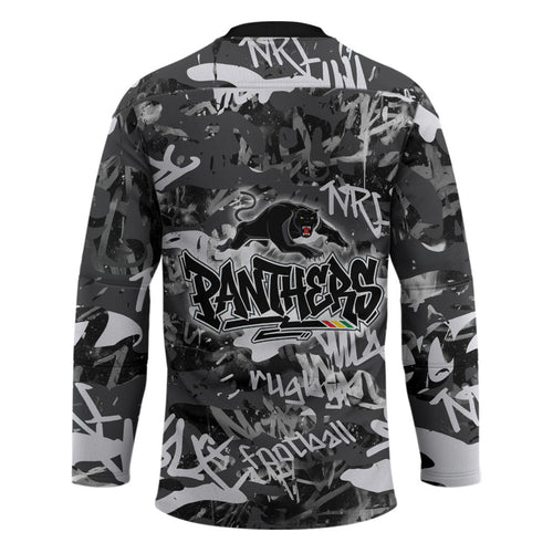 Penrith Panthers Rugby Hockey Jersey Graffiti Typography Urban Camo Abstract Street Style