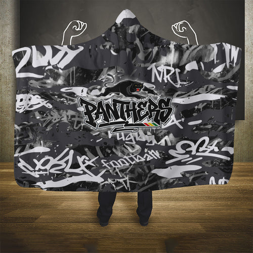 Penrith Panthers Rugby Hooded Blanket Graffiti Typography Urban Camo Abstract Street Style