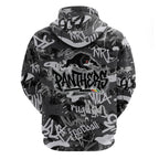 Penrith Panthers Rugby Hoodie Graffiti Typography Urban Camo Abstract Street Style