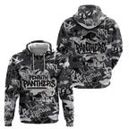 Penrith Panthers Rugby Hoodie Graffiti Typography Urban Camo Abstract Street Style