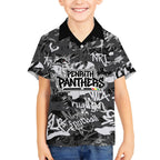 Penrith Panthers Rugby Kid Hawaiian Shirt Graffiti Typography Urban Camo Abstract Street Style