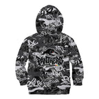 Penrith Panthers Rugby Kid Hoodie Graffiti Typography Urban Camo Abstract Street Style