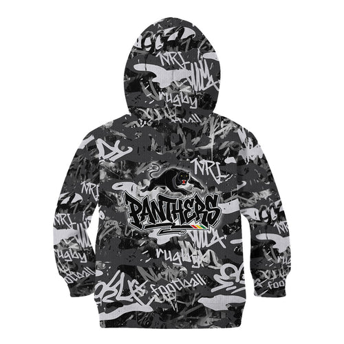 Penrith Panthers Rugby Kid Hoodie Graffiti Typography Urban Camo Abstract Street Style