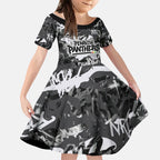 Penrith Panthers Rugby Kid Short Sleeve Dress Graffiti Typography Urban Camo Abstract Street Style