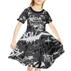 Penrith Panthers Rugby Kid Short Sleeve Dress Graffiti Typography Urban Camo Abstract Street Style