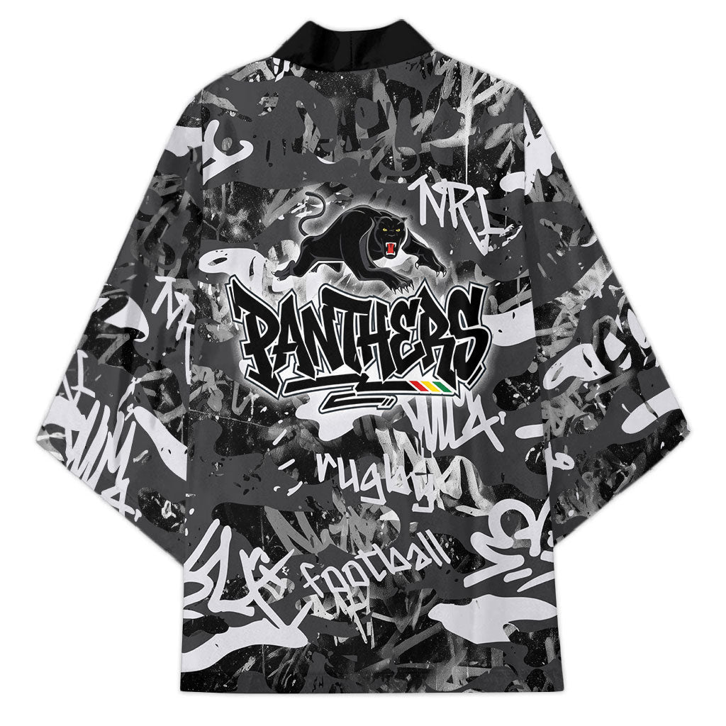 Penrith Panthers Rugby Kimono Graffiti Typography Urban Camo Abstract Street Style
