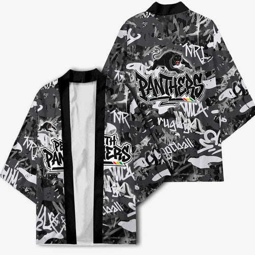 Penrith Panthers Rugby Kimono Graffiti Typography Urban Camo Abstract Street Style