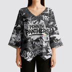 Penrith Panthers Rugby Kimono Sleeve Blouse Graffiti Typography Urban Camo Abstract Street Style