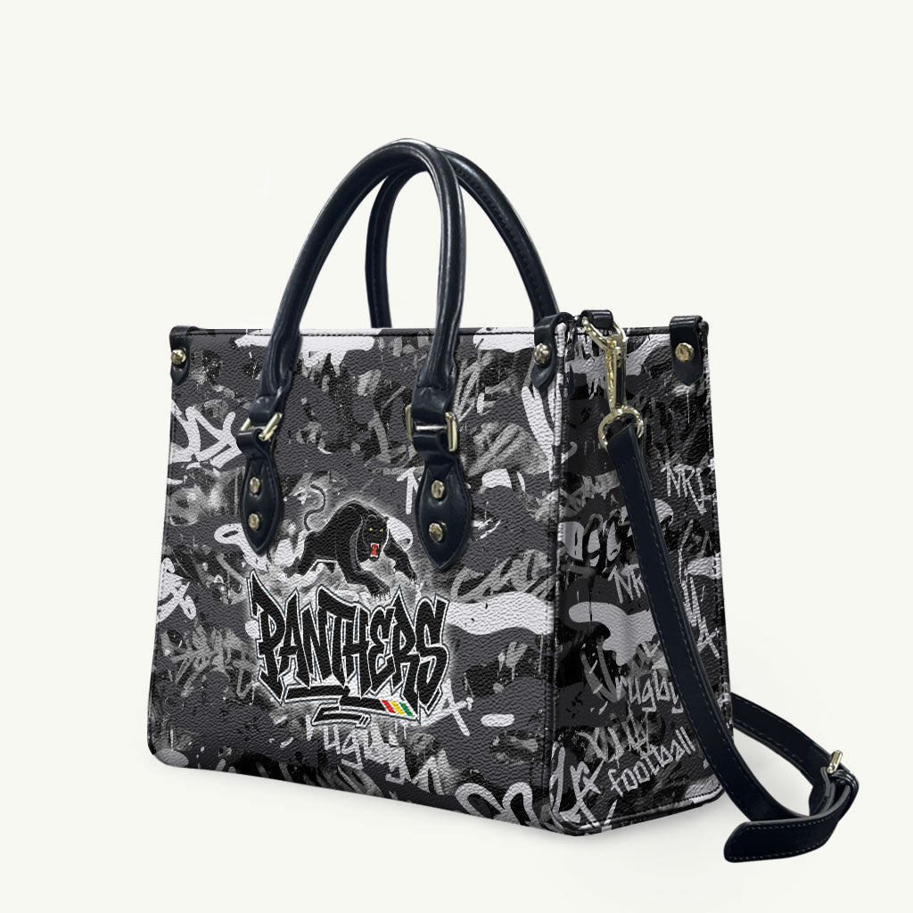 Penrith Panthers Rugby Leather Bag Graffiti Typography Urban Camo Abstract Street Style