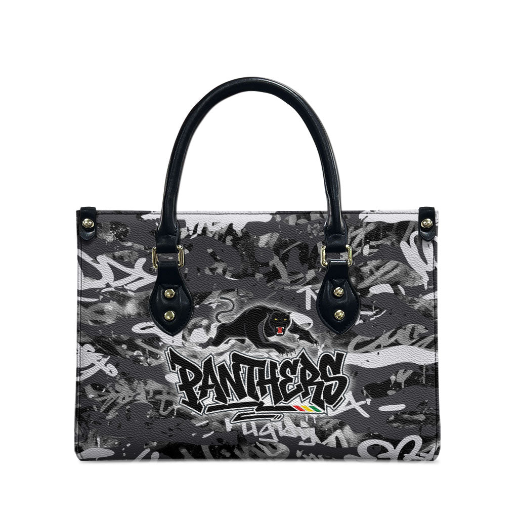 Penrith Panthers Rugby Leather Bag Graffiti Typography Urban Camo Abstract Street Style