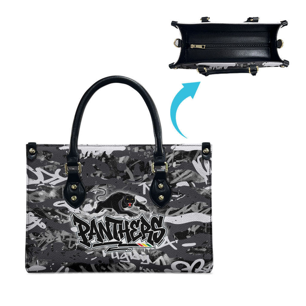 Penrith Panthers Rugby Leather Bag Graffiti Typography Urban Camo Abstract Street Style