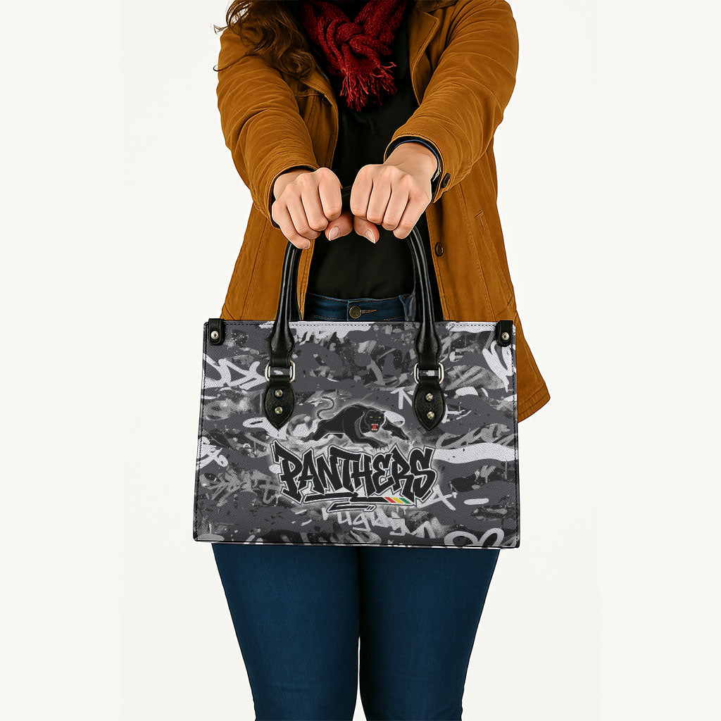 Penrith Panthers Rugby Leather Bag Graffiti Typography Urban Camo Abstract Street Style