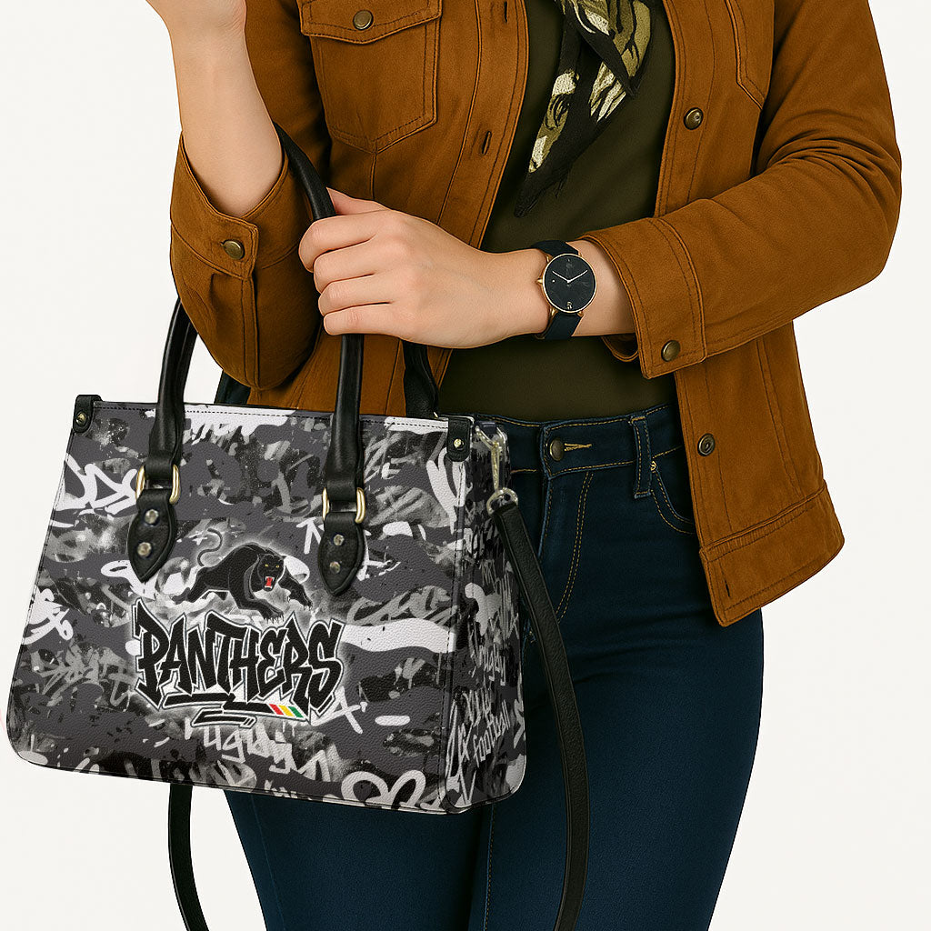 Penrith Panthers Rugby Leather Bag Graffiti Typography Urban Camo Abstract Street Style
