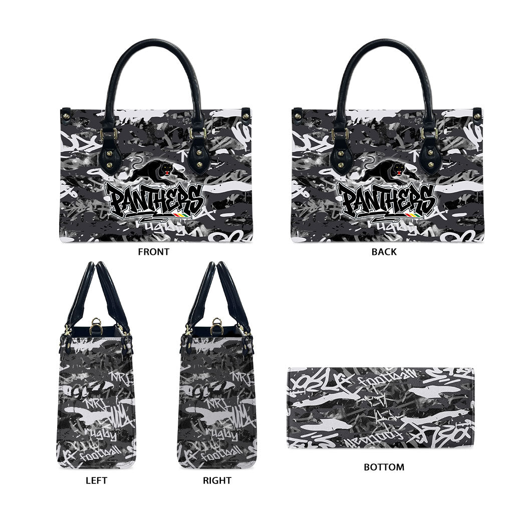 Penrith Panthers Rugby Leather Bag Graffiti Typography Urban Camo Abstract Street Style