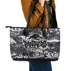 Penrith Panthers Rugby Leather Tote Bag Graffiti Typography Urban Camo Abstract Street Style