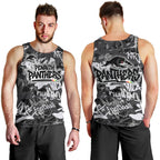 Penrith Panthers Rugby Men Tank Top Graffiti Typography Urban Camo Abstract Street Style
