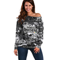Penrith Panthers Rugby Off Shoulder Sweater Graffiti Typography Urban Camo Abstract Street Style